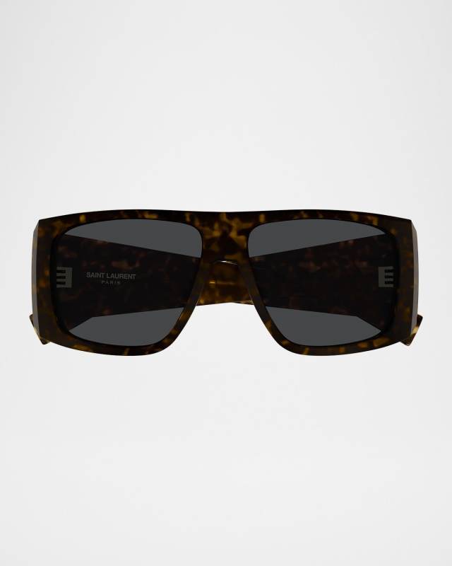57mm Acetate Semi-Shield Sunglasses
